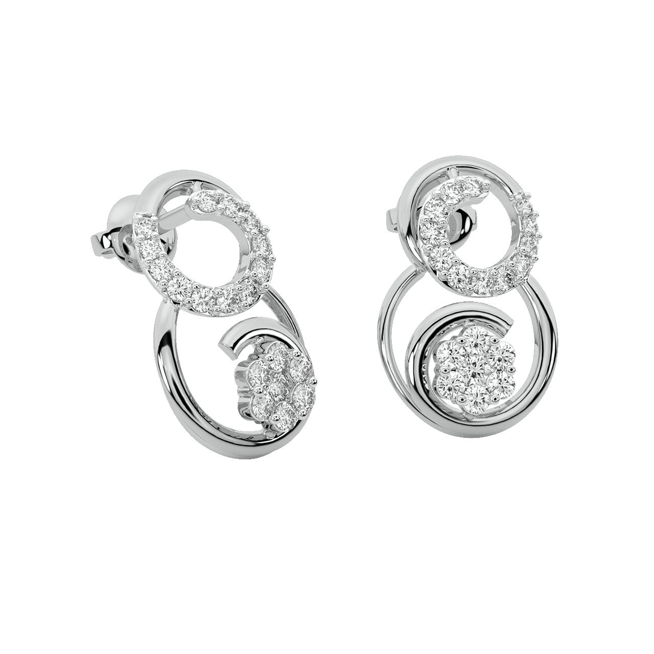 Kiana Round Diamond Stud Earrings For Her